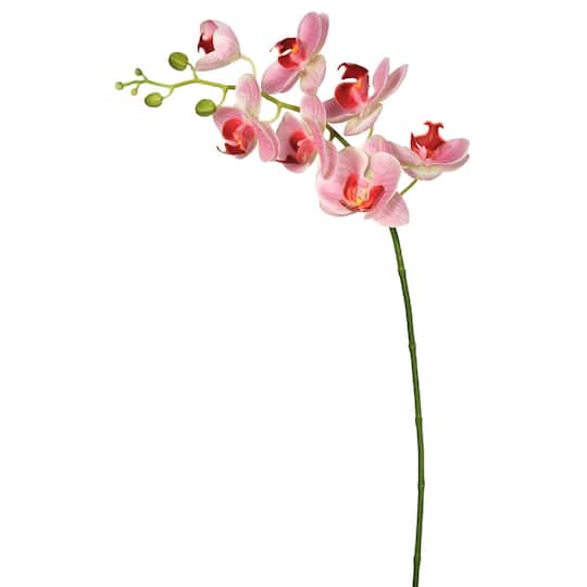 Real Touch&#x2122; Pink Moth Orchid Stem
